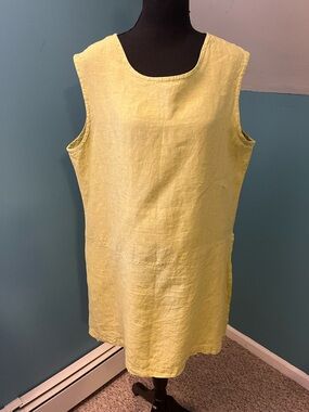 Bryn Walker Green Linen Tunic Size Large